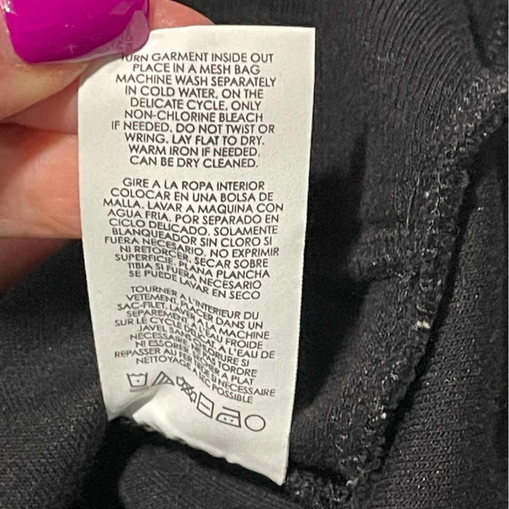 CAbi #3378 Sprint Jacket Medium Full Zip Stripe Curved Back Hem Pockets Black - Picture 11 of 12